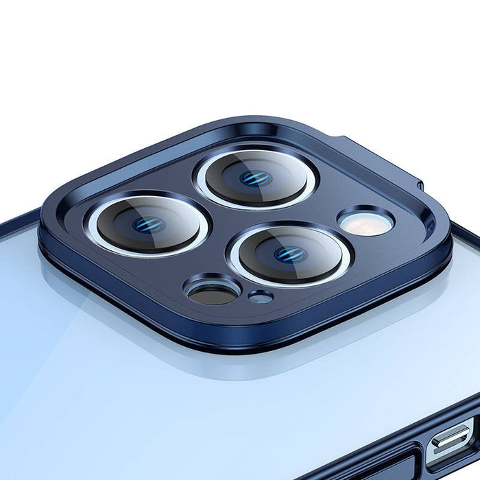 Baseus Glitter Transparent Case and Tempered Glass set for iPhone 14 Pro Max (blue) - For smartphones<<<Tempered glass