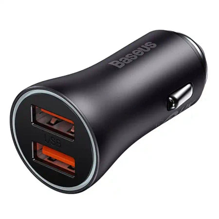 Baseus Golden Contactor Max car charger 2x USB 60W (gray) - Car chargers<<<Chargers<<<GSM Accessories<<<InnproXML&&&Car