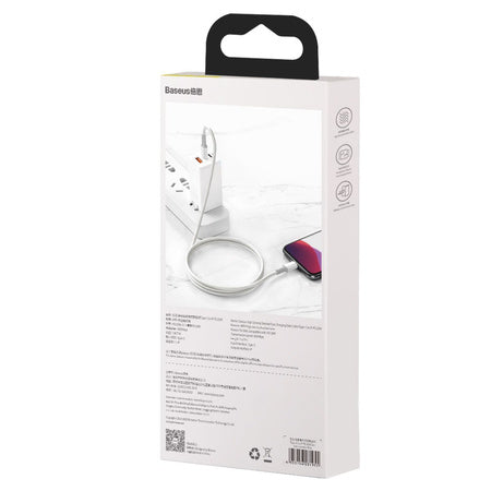 Baseus High Density Braided Cable Type-C to Lightning PD 20W 1m (white) - USB-C to Lightning<<<USB cables<<<GSM