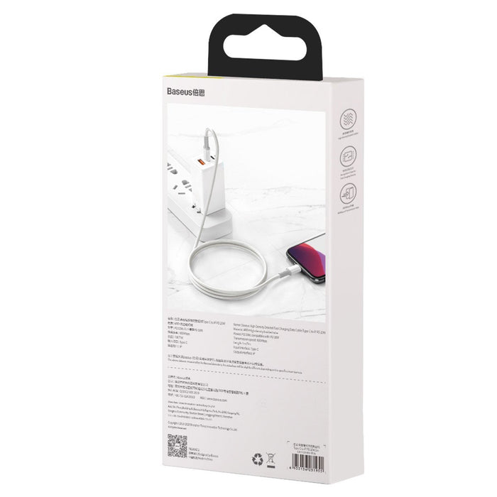 Baseus High Density Braided Cable Type-C to Lightning PD 20W 1m (white) - USB-C to Lightning<<<USB cables<<<GSM