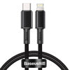 Baseus High Density Braided Cable Type-C to Lightning PD 20W 2m (Black) - USB-C to Lightning<<<USB cables<<<GSM
