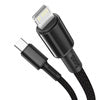 Baseus High Density Braided Cable Type-C to Lightning PD 20W 2m (Black) - USB-C to Lightning<<<USB cables<<<GSM