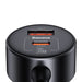 Baseus High Efficiency Pro 2x cigarette lighter socket adapter with USB-A USB-C 30W charger - black - Cell phone USB
