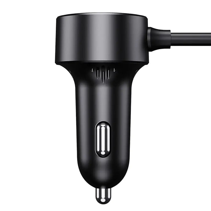 Baseus High Efficiency Pro 2x cigarette lighter socket adapter with USB-A USB-C 30W charger - black - Cell phone USB