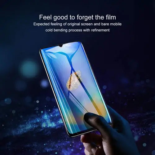 Baseus Huawei Mate 20 0.3 mm All-screen Arc-surface Anti-Bluelight T-Glass Black (SGHWMATE20-KB01) - Huawei