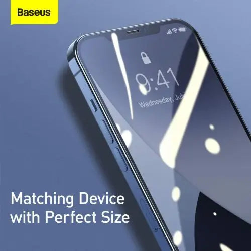 Baseus iPhone 12 mini 0.25 mm Full-screen full-glass Tempered Glass (2pcs) Black (SGAPIPH54N-KC01) - iPhone 12