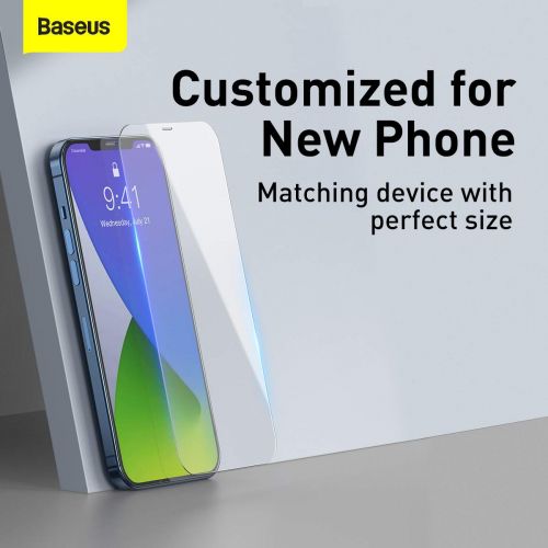 Baseus iPhone 12 Pro Max 0.3 mm Full-glass Tempered Glass (2pcs) White (SGAPIPH67N-LS02) - iPhone 12 Pro