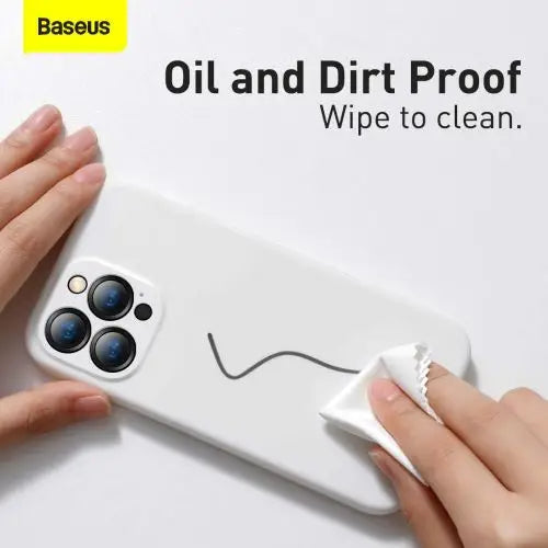 Baseus iPhone 13 Pro case Liquid Silica Gel Protective White (ARYT000402) - iPhone 13
