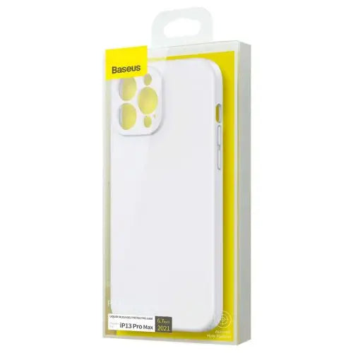 Baseus iPhone 13 Pro Max case Liquid Silica Gel Protective White (ARYT000502) - iPhone 13 Pro