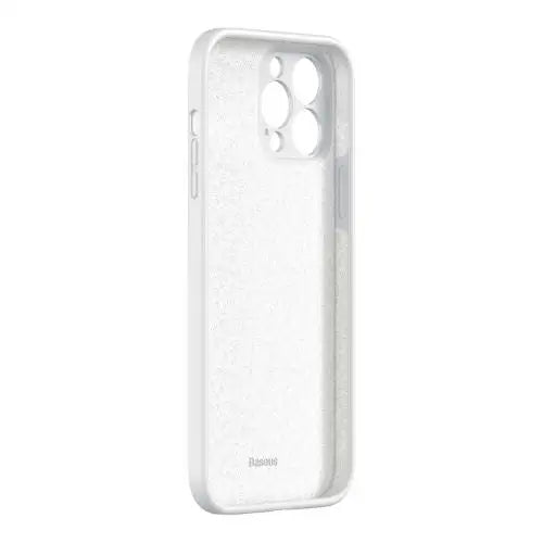 Baseus iPhone 13 Pro Max case Liquid Silica Gel Protective White (ARYT000502) - iPhone 13 Pro