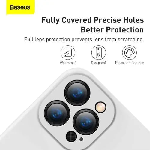 Baseus iPhone 13 Pro Max case Liquid Silica Gel Protective White (ARYT000502) - iPhone 13 Pro