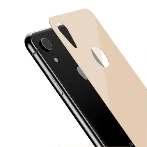 Baseus iPhone Xr 0.3 mm Full coverage curved T-Glass rear Protector Gold (SGAPIPH61-BM0V) - iPhone Xr