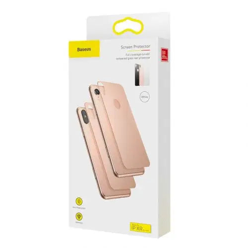 Baseus iPhone Xr 0.3 mm Full coverage curved T-Glass rear Protector Black (SGAPIPH61-BM01) - iPhone Xr