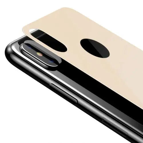 Baseus iPhone Xs 0.3 mm Full coverage curved T-Glass rear Protector Gold (SGAPIPH58-BM0V) - iPhone X/Xs