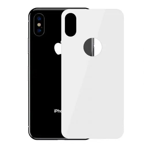 Baseus iPhone Xs 0.3 mm Full coverage curved T-Glass rear Protector White(SGAPIPH58-BM02) - iPhone X/Xs