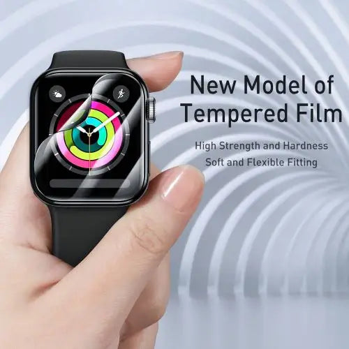 Baseus iWatch 0.2 mm Full-screen curved T-Glass soft screen protector 42mm Black (SGAPWA4-F01)