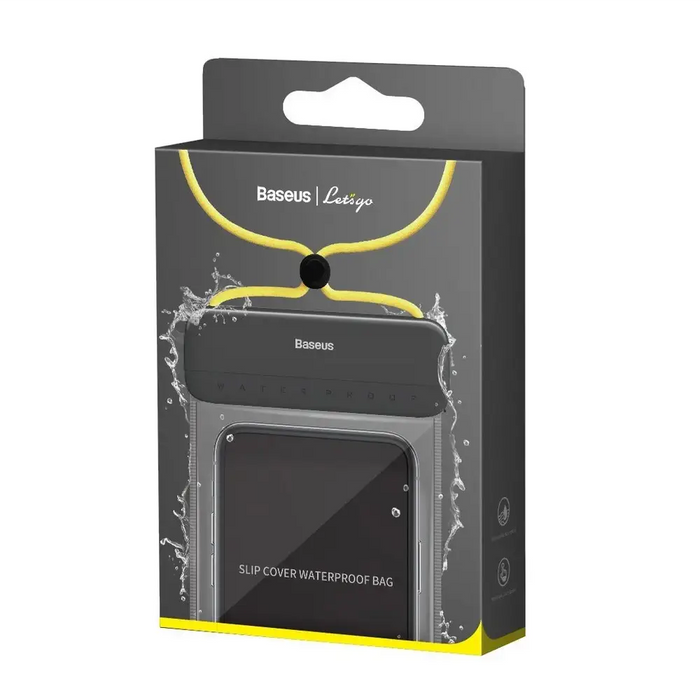 Baseus Let’s Go Universal waterproof case for smartphones (black + yellow) - Waterproof cases<<<Cases<<<GSM