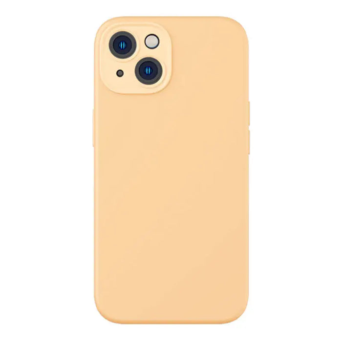 Baseus Liquid Silica Gel Case for iPhone 14 Plus (sunglow)+ tempered glass + cleaning kit - Protective cases
