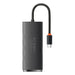 Baseus Lite Series Hub 4in1 USB-C to 4x USB 3.0 + USB-C 25cm (Black)