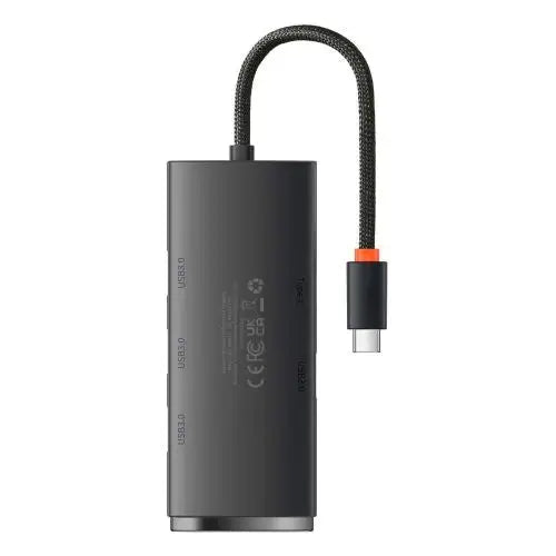 Baseus Lite Series Hub 4in1 USB-C to 4x USB 3.0 + USB-C 25cm (Black)