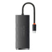 Baseus Lite Series Hub 4in1 USB-C to 4x USB 3.0 + USB-C 25cm (Black)