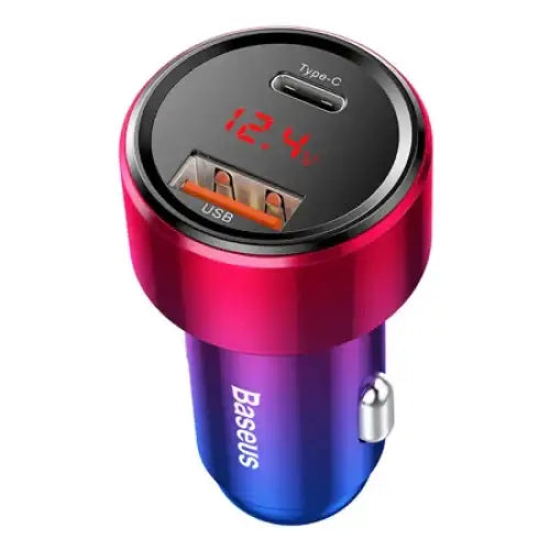 Baseus Magic USB + USB-C QC 4.0 PD 45W car charger (red-blue). - Car chargers<<<Chargers<<<GSM