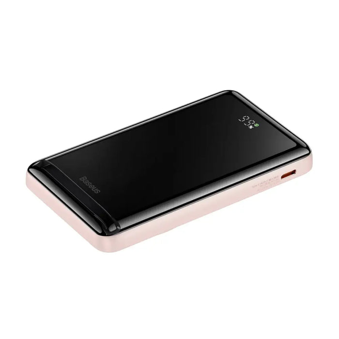 Baseus Magnetic Bracket power bank with wireless charging MagSafe 10000mAh 20W Overseas Edition pink (PPCX000204) + USB