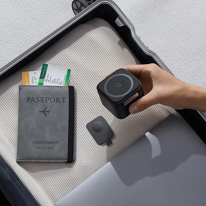 Baseus MagPro 3in1 25W MagSafe Compatible Inductive Charger for Phone and Smartwatch - Black - Cell phone USB