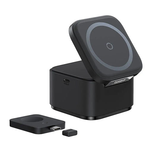 Baseus MagPro 3in1 25W MagSafe Compatible Inductive Charger for Phone and Smartwatch - Black - Cell phone USB
