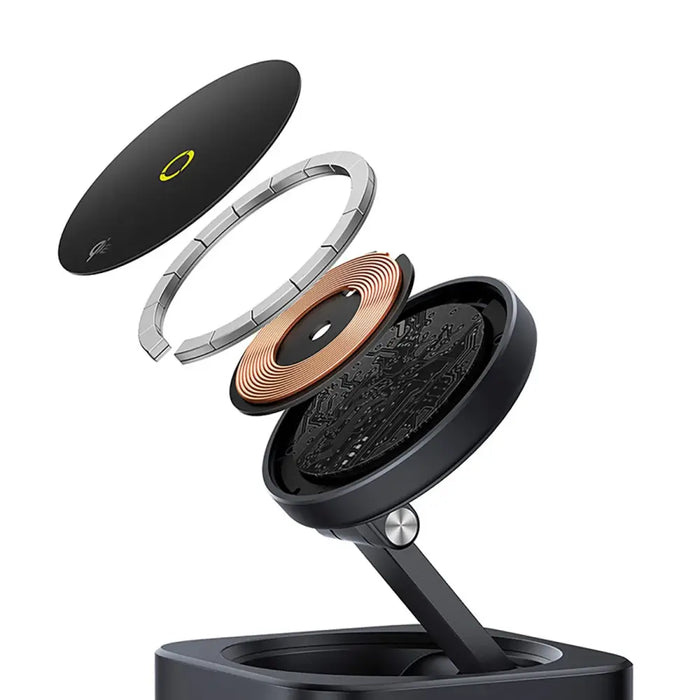 Baseus MagPro Series II 7-in-1 USB-C Hub with MagSafe-compatible Charger 15W + HDMI + USB-A + USB-C + SD/TF - Black