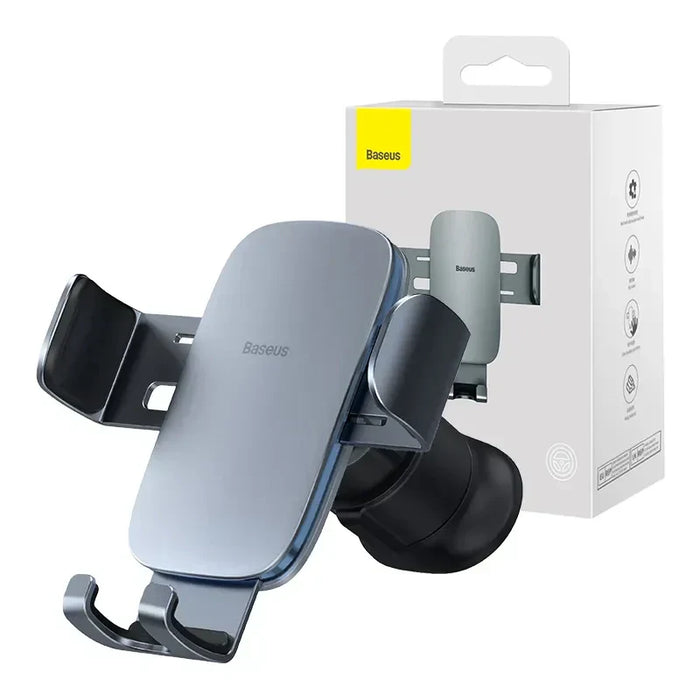 Baseus Metal Age II Gravitational Car Holder on ventilation grid (gray) - Phone holders<<<Car