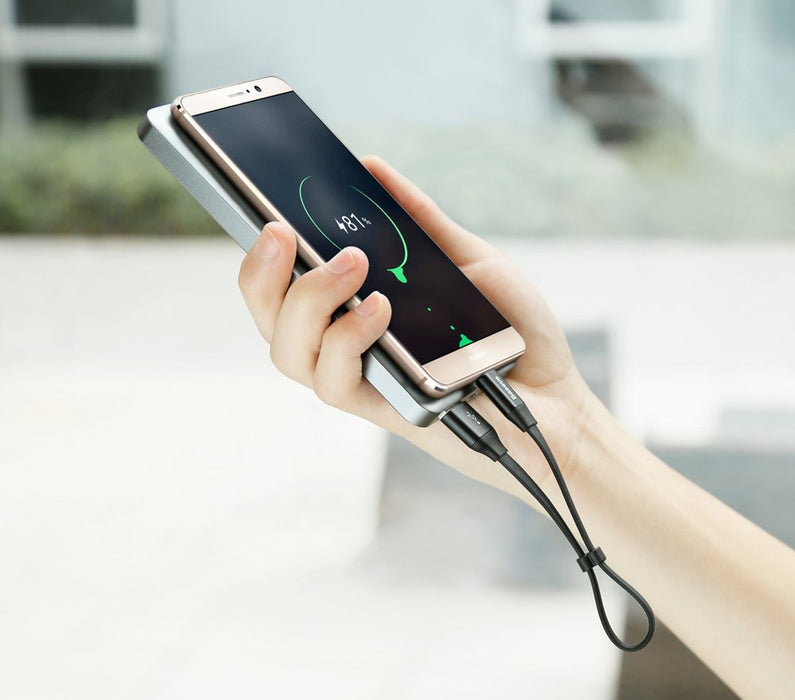 Baseus Nimble flat cable USB / USB-C cable with holder 2A 0.23M black (CATMBJ-01) - Cell phone