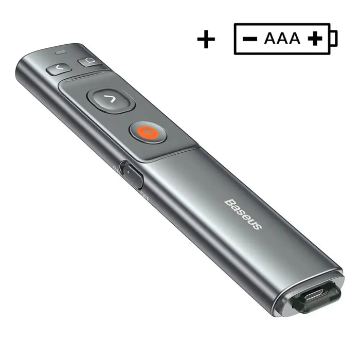 Baseus Orange Dot Multifunctionale remote control for presentation with a laser pointer - gray - Laser pointers<<<IT