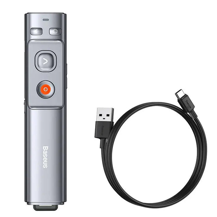Baseus Orange Dot Multifunctionale remote control for presentation with a laser pointer - gray - Laser pointers<<<IT