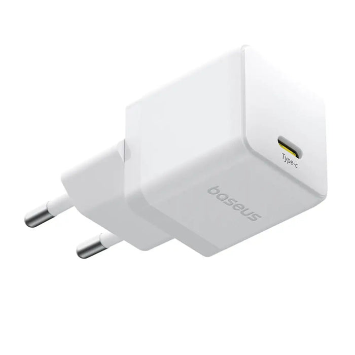 Baseus Palm 1C 20W Wall Charger (with Baseus Mini White USB-C 60W (20V/3A) 1m Cable) - White - Cell phone USB