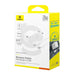 Baseus Palm 1C 20W Wall Charger (with Baseus Mini White USB-C 60W (20V/3A) 1m Cable) - White - Cell phone USB