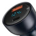 Baseus Particular Digital Display Car Charger USB + USB-C QC3.0 + PD 5A 65W (gray) + Cable USB-C 1m 100W (black) - Car