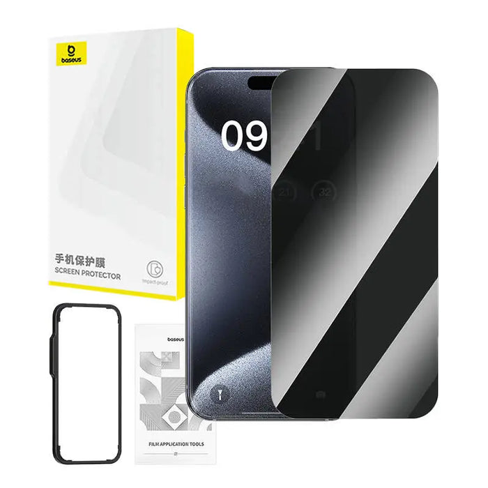 Baseus privacy glass for iPhone 15 Pro pack of 2 pcs. - For smartphones<<<Tempered glass and screen protectors<<<GSM