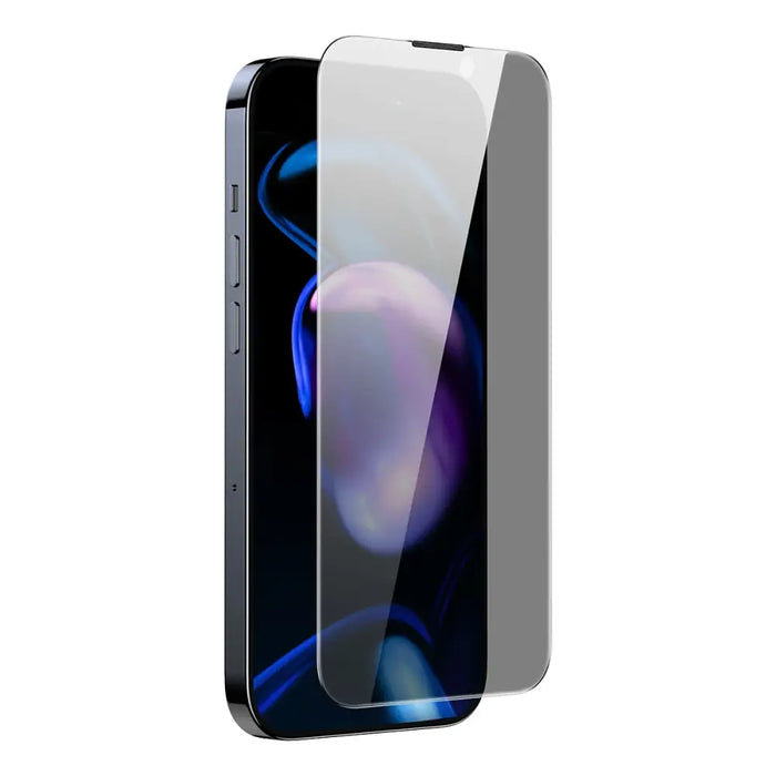 Baseus Privacy Tempered Glass for iPhone 14 Pro Full Screen 0.4mm Privacy Filter Anti Spy + Mounting Kit - Cell phone