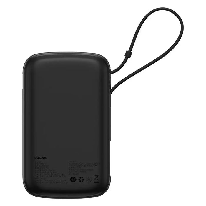 Baseus Qpow Pro+ 10000mAh 22.5W powerbank with built-in USB-C cable and display - black - Powerbanks<<<HurtelXML