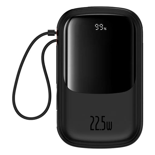 Baseus Qpow Pro+ 20000mAh 22.5W powerbank with built-in USB-C cable and display - black - Powerbanks<<<HurtelXML