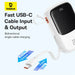Baseus Qpow Pro+ 20000mAh 22.5W powerbank with built-in USB-C cable and display - white - Powerbanks<<<HurtelXML