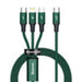 Baseus Rapid Series 3-in-1 cable USB-C For M + L + T 20W 1.5m (Green) Combo Cables<<<USB cables<<<GSM