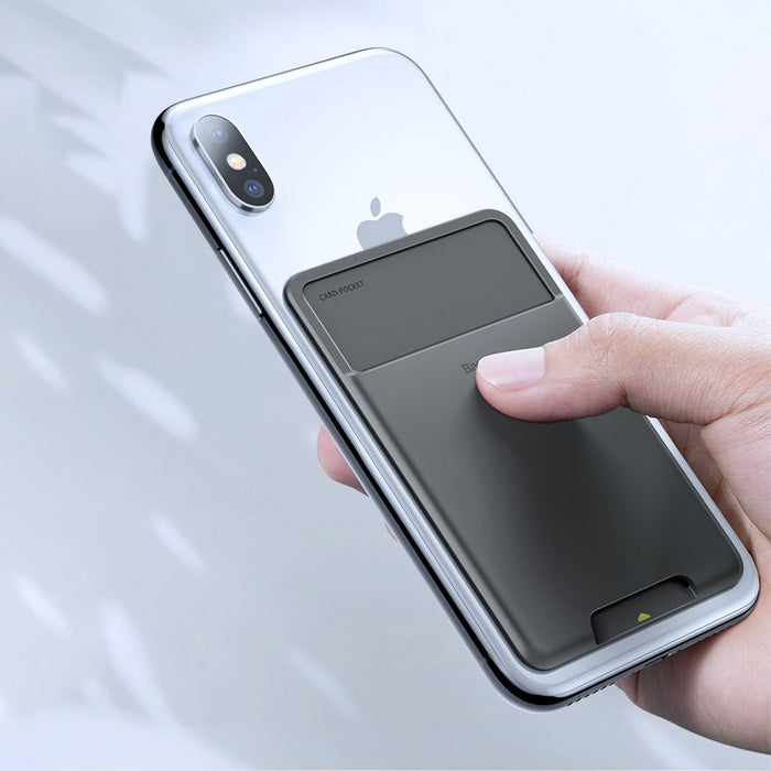 Baseus self-adhesive card case for phone documents gray (ACKD-B0G) - Cell phone cases