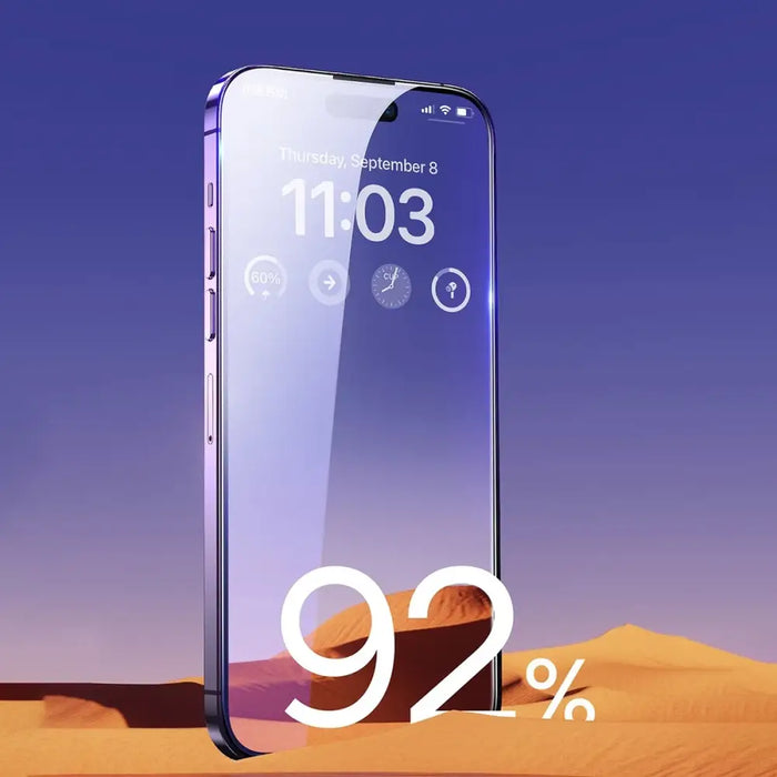 Baseus Set of 2x Tempered Glass for iPhone 14 Pro Max Full Screen with Speaker Cover 0.3mm + Mounting Frame - Cell