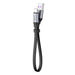 Baseus Simple flat cable USB cable / USB Type C SuperCharge 5A 40W Quick Charge 3.0 QC 3.0 23cm gray (CATMBJ-BG1)