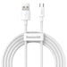 Baseus Simple Wisdom Data Cable Kit USB to Micro 2.1A (2PCS/Set) 1.5m White - USB to Micro USB<<<USB cables<<<GSM