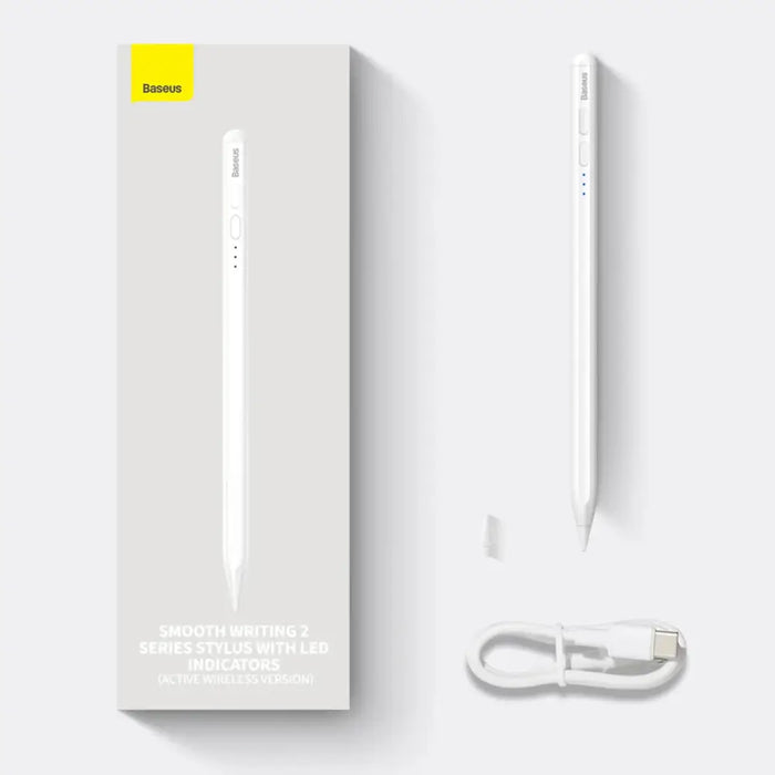 Baseus Smooth Writing 2 Stylus Pen with LED Indicators (white) - Cell phone stylus pen<<<HurtelXML&&&Tablet