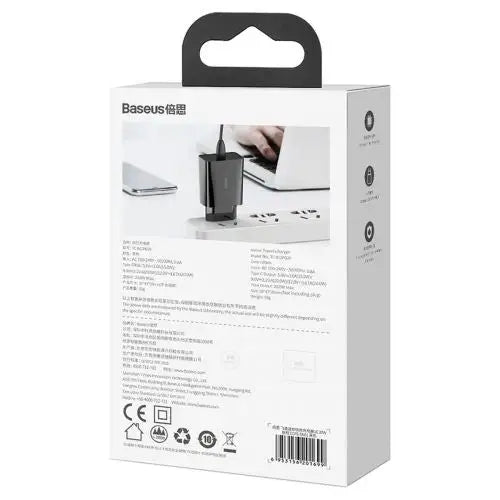 Baseus Speed Mini Quick Charger USB-C PD 3A 20W (black) - Travel Charger<<<Accessories<<<Основна<<<DunaXML&&&mains