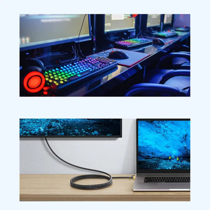 Baseus Speed Seven High Speed RJ45 Network Cable 10Gbps 1m Black (WKJS010101) - Network